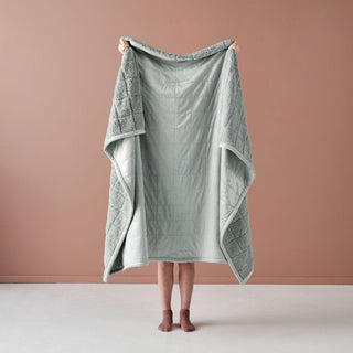 Bray Silver Throw Rug 150 x 200cm by Linen House