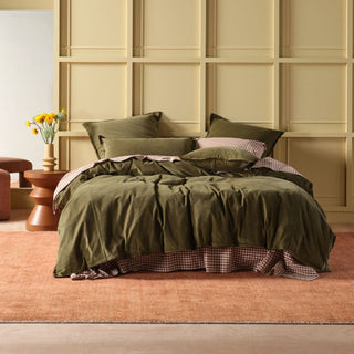 Den Caper Corduroy Quilt Cover Set by Linen House