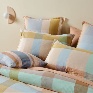 Eastwood Hazelnut Quilt Cover Set by Linen House