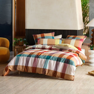 Eastwood Pecan Quilt Cover Set by Linen House