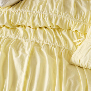 Layla Lemon Quilt Cover Set by Linen House