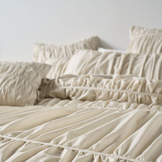 Layla Natural European Pillowcase by Linen House