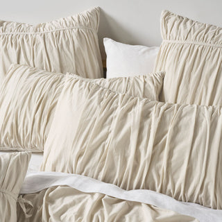 Layla Natural Quilt Cover Set by Linen House