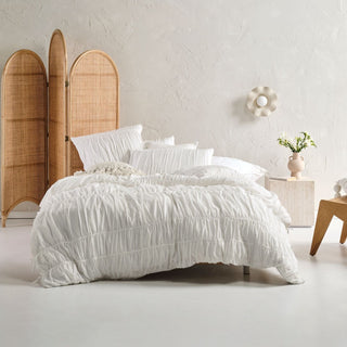 Layla White Quilt Cover Set by Linen House