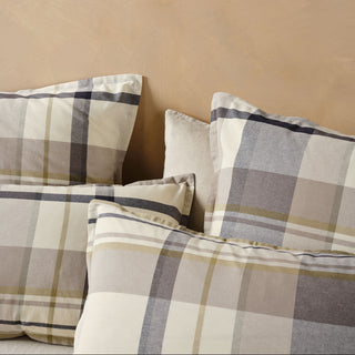 Lennon Stone Quilt Cover Set by Linen House