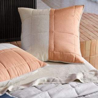 Nimes Patchwork Navy Linen Coverlet by Linen House