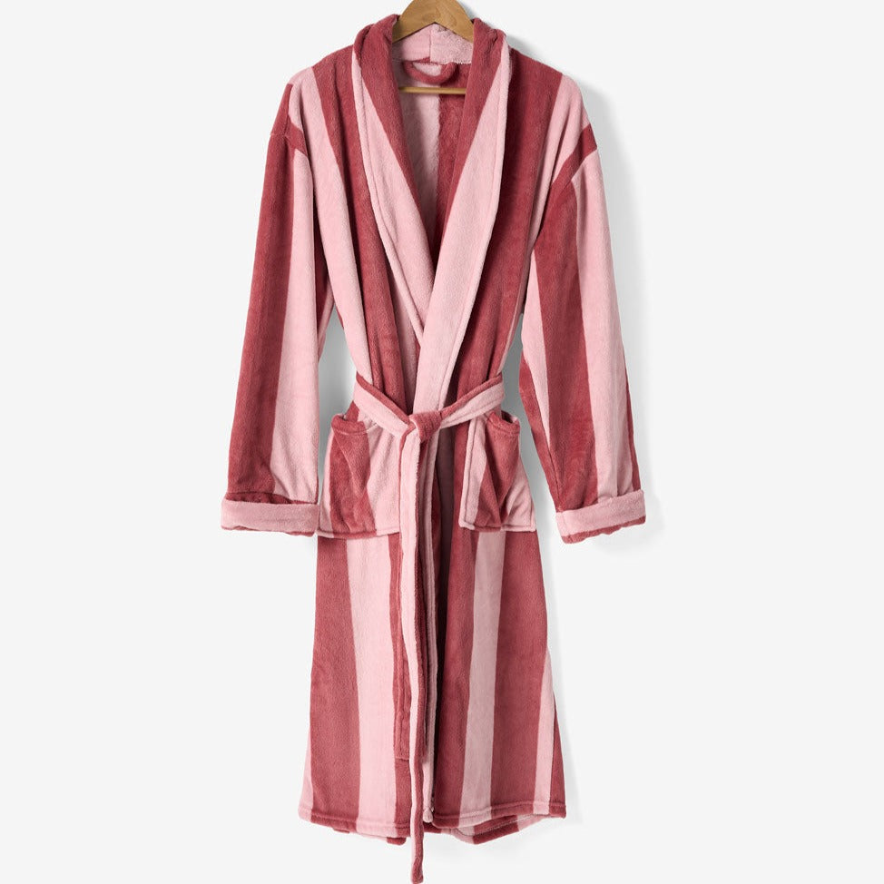 Ocean City Plush Rosewood Bathrobe by Linen House Linen