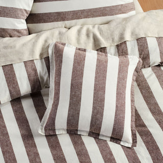 Vintage Stripe Tiramisu Cushion 48 x 48cm by Linen house