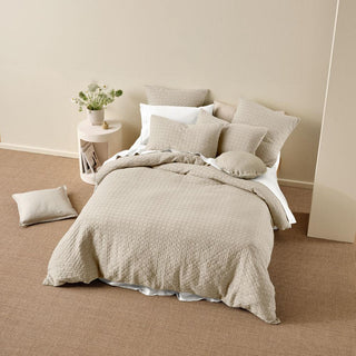 Vista Pebble Quilt Cover Set by Linen House