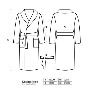 Keaton Gumtree Waffle Bathrobe by Linen House