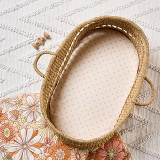 Flower Power 2-Piece Bassinet Fitted Sheet Set by Linen House Kids