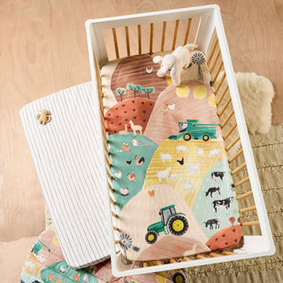 Sunset Harvest 2 Piece Cot Fitted Sheet Set by Linen House Kids