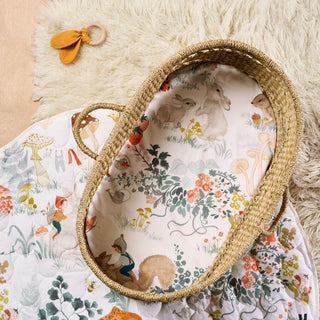 Magic Garden 2-Piece Bassinet Fitted Sheet Set by Linen House Kids