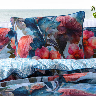 Azure Bloom European Pillowcase by Logan and Mason