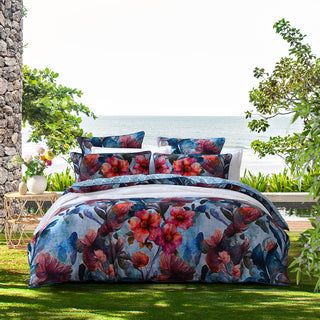 Azure Bloom Quilt Cover Set by Logan and Mason
