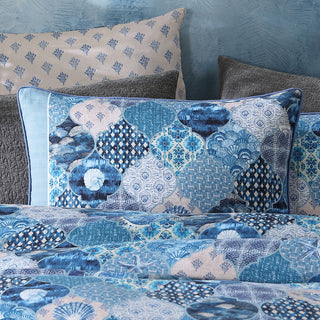 Balmain Blue Quilt Cover Set by Logan and Mason