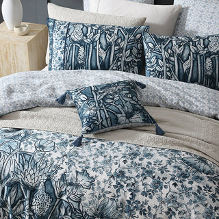 Chloris Ink Square Cushion by Logan and Mason