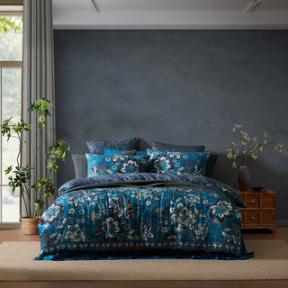 Cosette Denim Quilt Cover Set by Logan and Mason