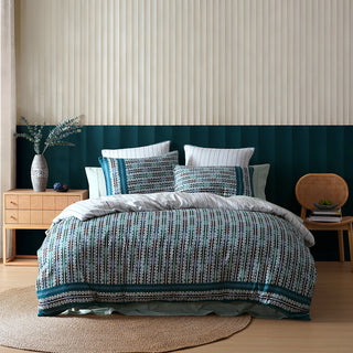 Griffin Teal Quilt Cover Set by Logan and Mason