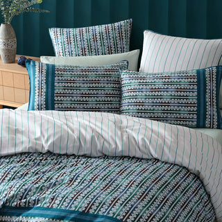 Griffin Teal Quilt Cover Set by Logan and Mason