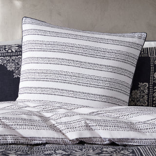 Ebony Black European Pillowcase by Logan and Mason