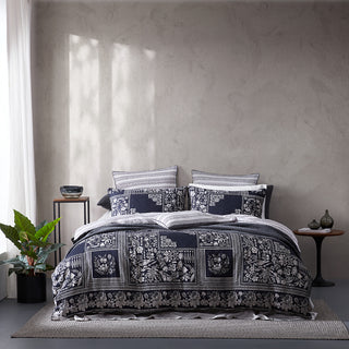 Ebony Black Quilt Cover Set by Logan and Mason