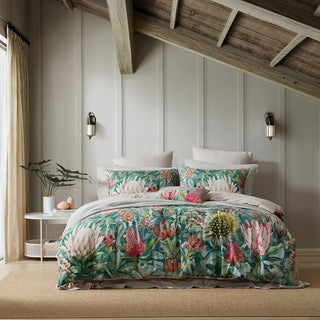 Floral Gully Sage Quilt Cover Set by Logan and Mason