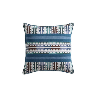 Griffin Teal Square Cushion by Logan and Mason