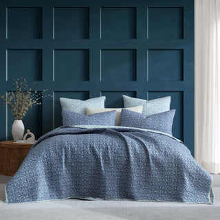 Hazel Indigo Quilted Coverlet Set by Logan and Mason