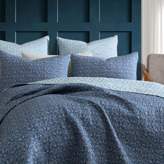 Hazel Indigo Quilted Coverlet Set by Logan and Mason