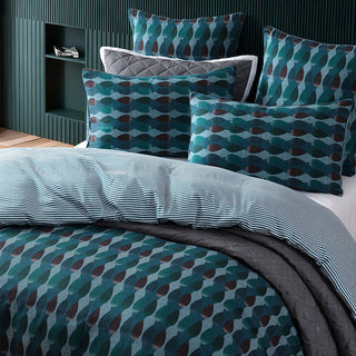 Hudson Teal Quilt Cover Set by Logan and Mason