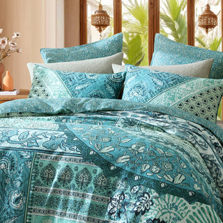 Jessa Teal Quilt Cover Set by Logan and Mason