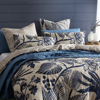 Kuranda Blue Quilt Cover Set by Logan and Mason