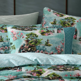 Osaka Teal Quilt Cover Set by Logan and Mason