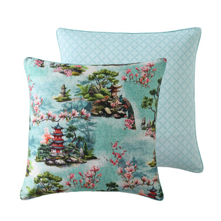 Osaka Teal European Pillowcase by Logan and Mason