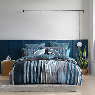 Pathway Teal Quilt Cover Set by Logan and Mason