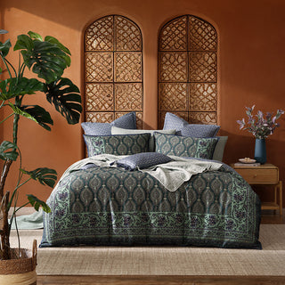Priya Pine Quilt Cover Set by Logan and Mason