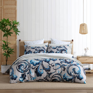 Sardinia Coast Oatmeal Quilt Cover Set by Logan and Mason