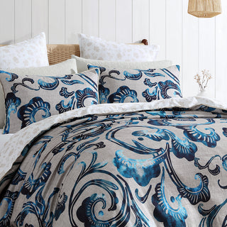 Sardinia Coast Oatmeal Quilt Cover Set by Logan and Mason