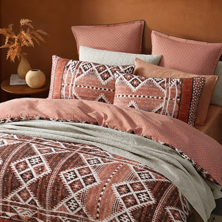 Sekani Rust Quilt Cover Set by Logan and Mason