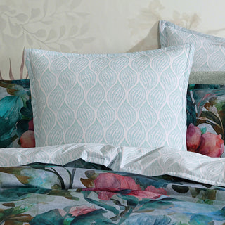 Valentine Teal European Pillowcase by Logan and Mason