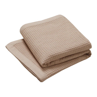 Cotton Waffle Blanket LINEN by Logan and Mason