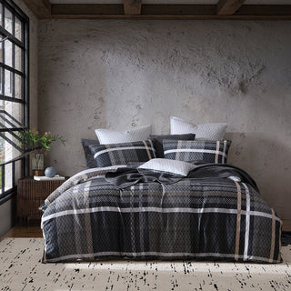 Yarmouth Grey Quilt Cover Set by Logan and Mason