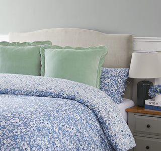 Libby Blue Quilt Cover Set by Laura Ashley