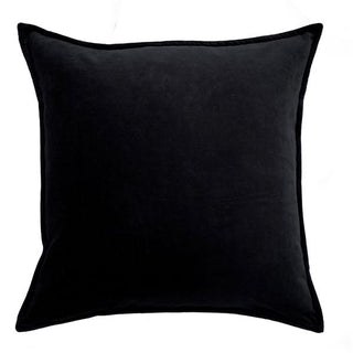 Ludo Black Velvet Filled Cushion 50x50cm by Zaab