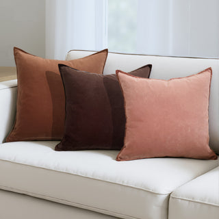 Ludo Clay Velvet Filled Cushion 50x50cm by Zaab