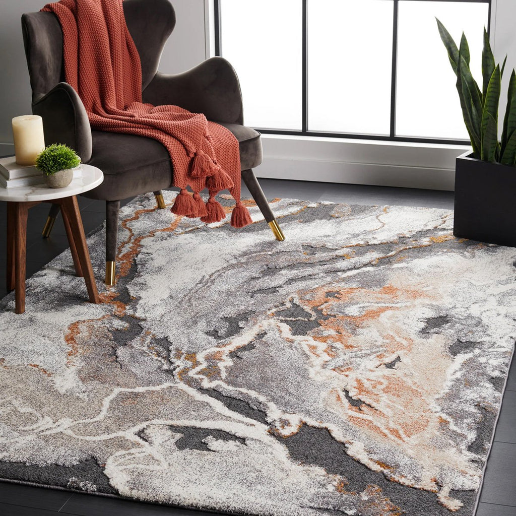 Mineral 222 Rust Rug by Rug Culture | Planet Linen