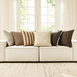 Harvard Nougat Indoor Filled Cushion by Zaab