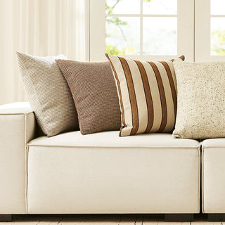 Harvard Nougat Indoor Filled Cushion by Zaab