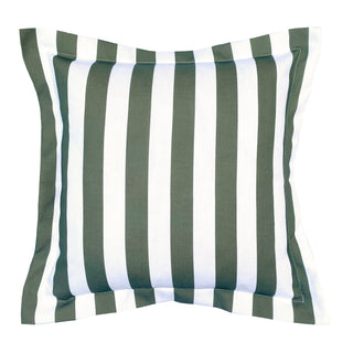 Noosa Stripe OLIVE Outdoor Cushion 50 x 50cm by Zaab